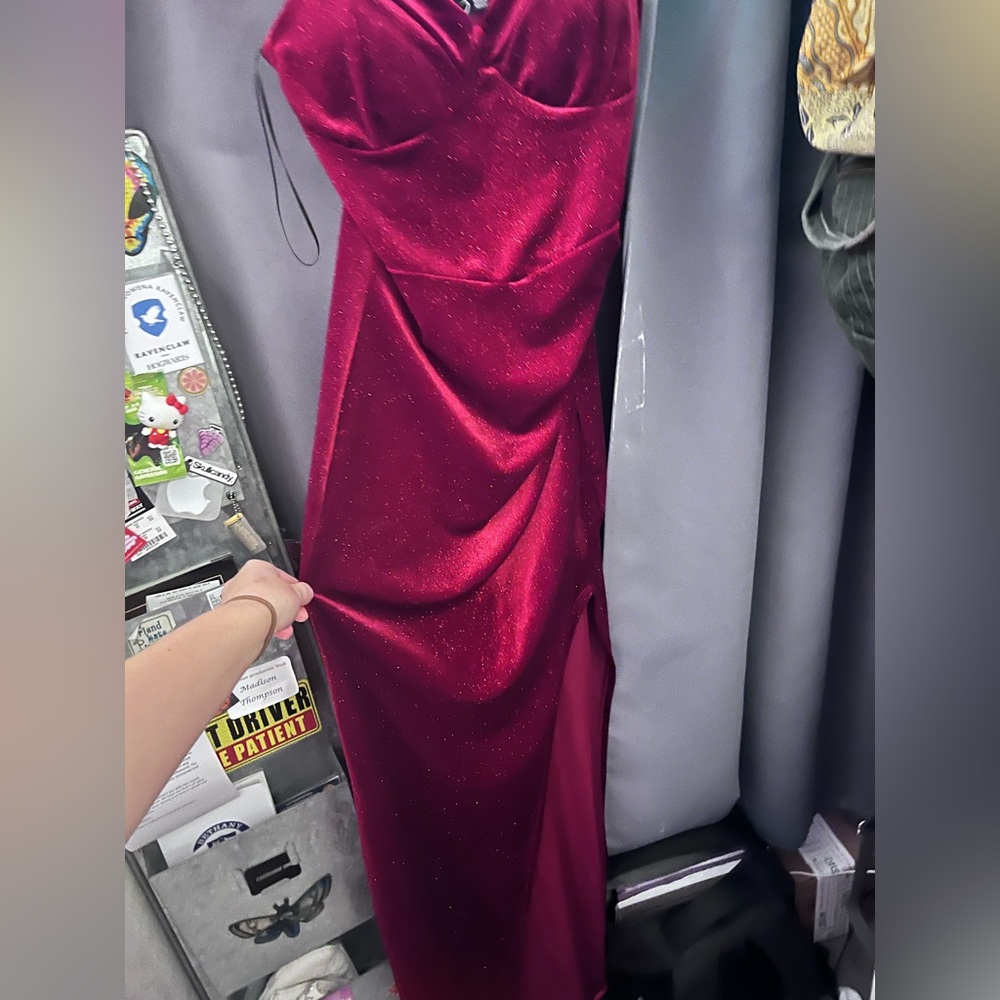 Windsor Strapless Burgundy Dress